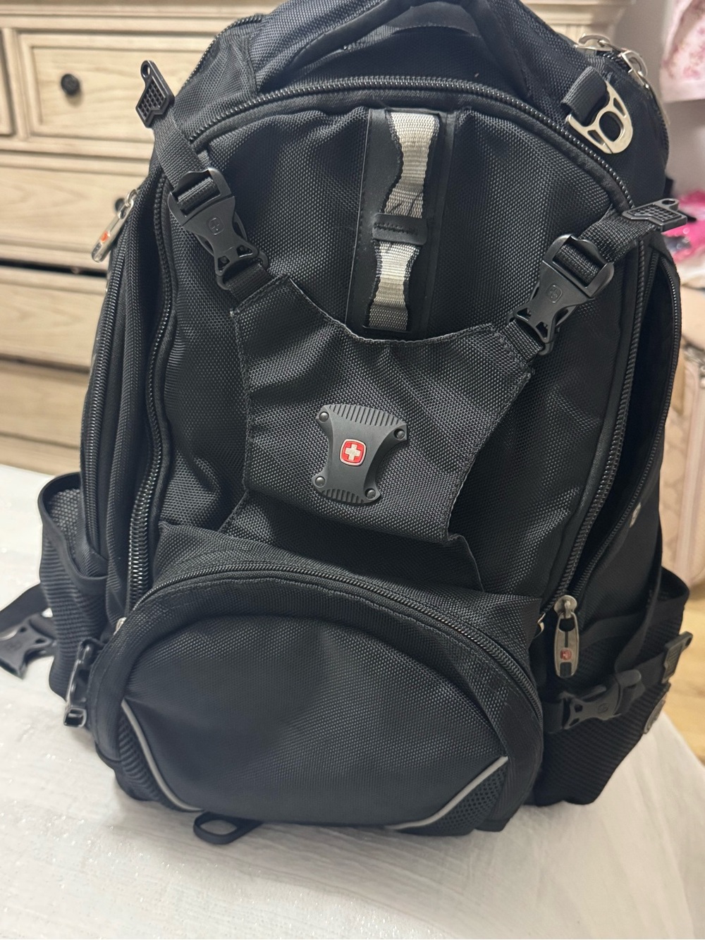 Unbranded Black Men's Tactical Backpack with Multi-Compartment Design